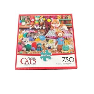 BUFFALO David Bitton Cats Crochet Kittens 750 PuzzlePiece family night puzzling